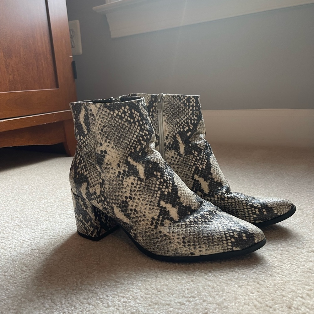 Snakeskin Ankle Boots